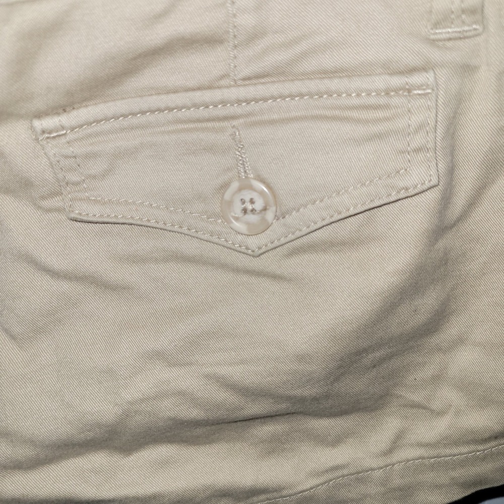 WallFlower Khaki Chino Shorts Tan Stretch Twill‎ Low Rise Size 7 RN120246 y2k - Picture 6 of 7